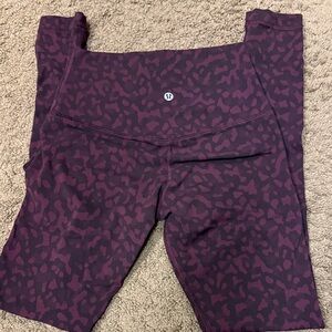 lululemon athletica  Maroon Patterned Leggings